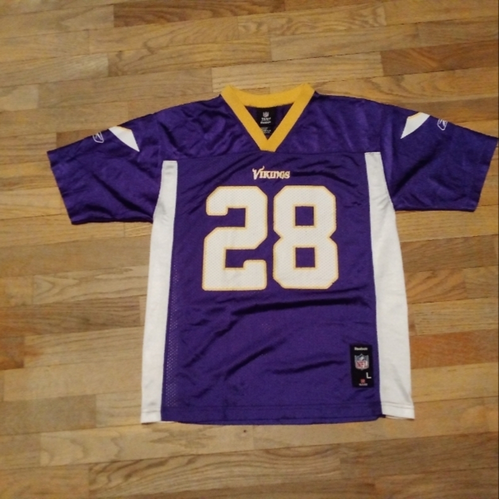 Adrian Peterson Vikings Reebok Jersey NFL Team Apparel YOUTH Large 14-16